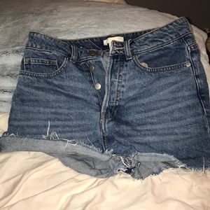 H&M denim high waisted shorts